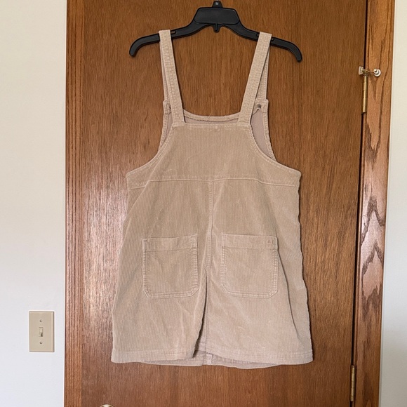 American Eagle Outfitters Tan Corduroy Pinafore Dress - Picture 3 of 5